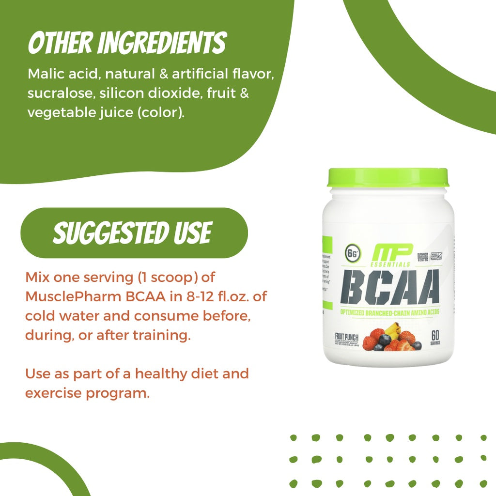 MusclePharm, BCAA Essentials, 30-60sers - Ultimate Sup Singapore