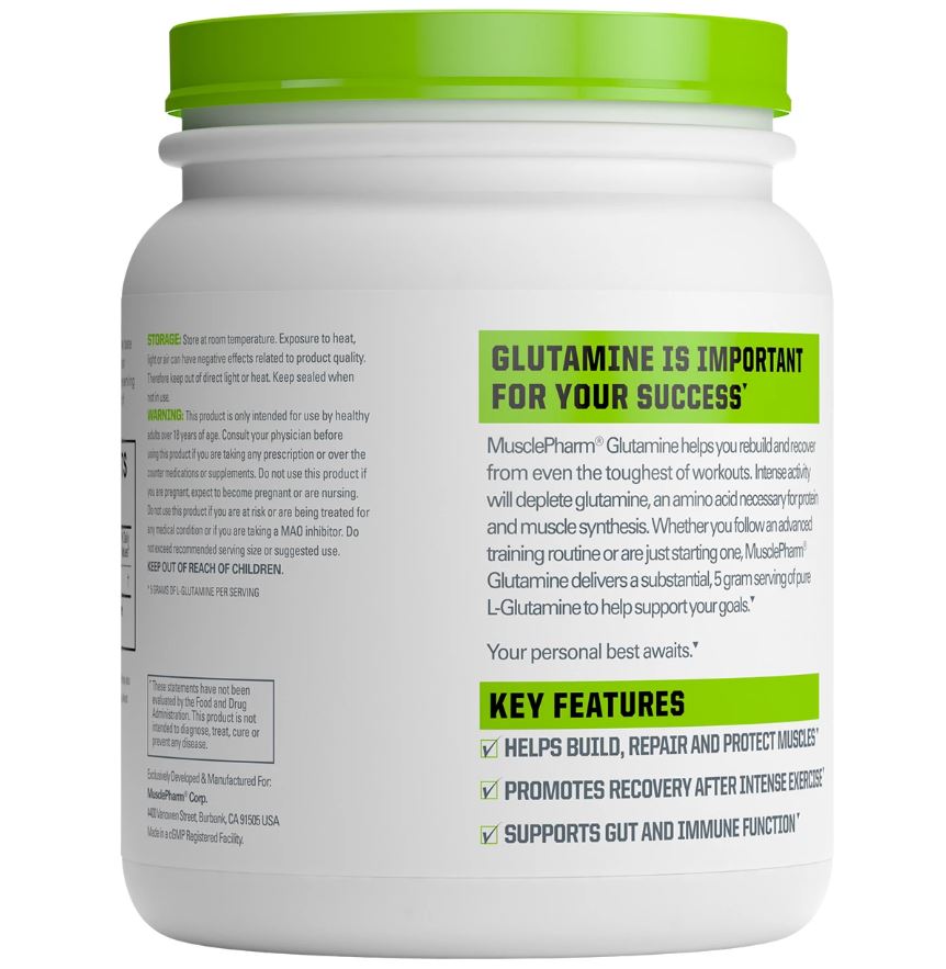 MusclePharm, Glutamine Essentials, 600g (120 sers) - Ultimate Sup Singapore