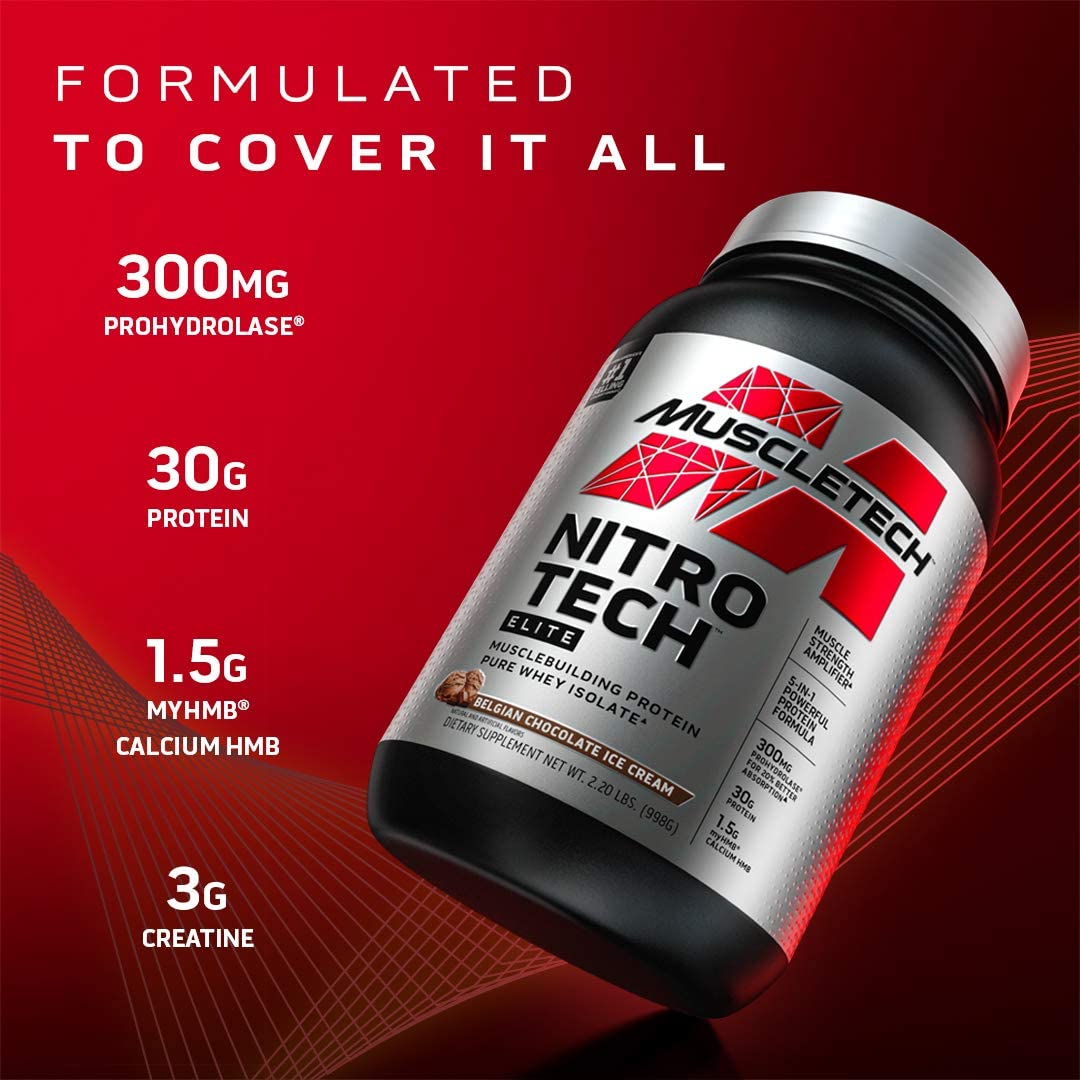 Muscletech, Nitro Tech Elite, 2.21 lbs (1 kg) - Ultimate Sup Singapore