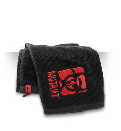 Mutant, Black Towel, Red Modified Biohazard Logo, 100% cotton - Ultimate Sup Singapore