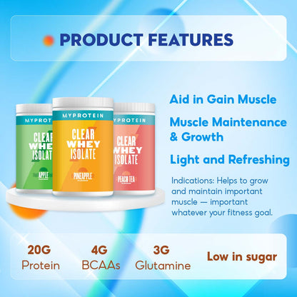 Myprotein, Clear Whey Isolate, 20 Sers - Ultimate Sup Singapore