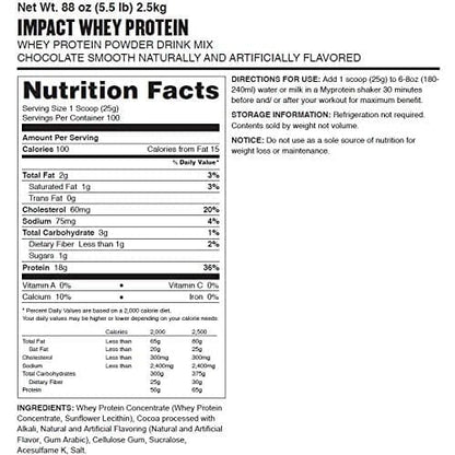 Myprotein, Impact Whey Protein Powder, 1-2.5 kg - Ultimate Sup Singapore