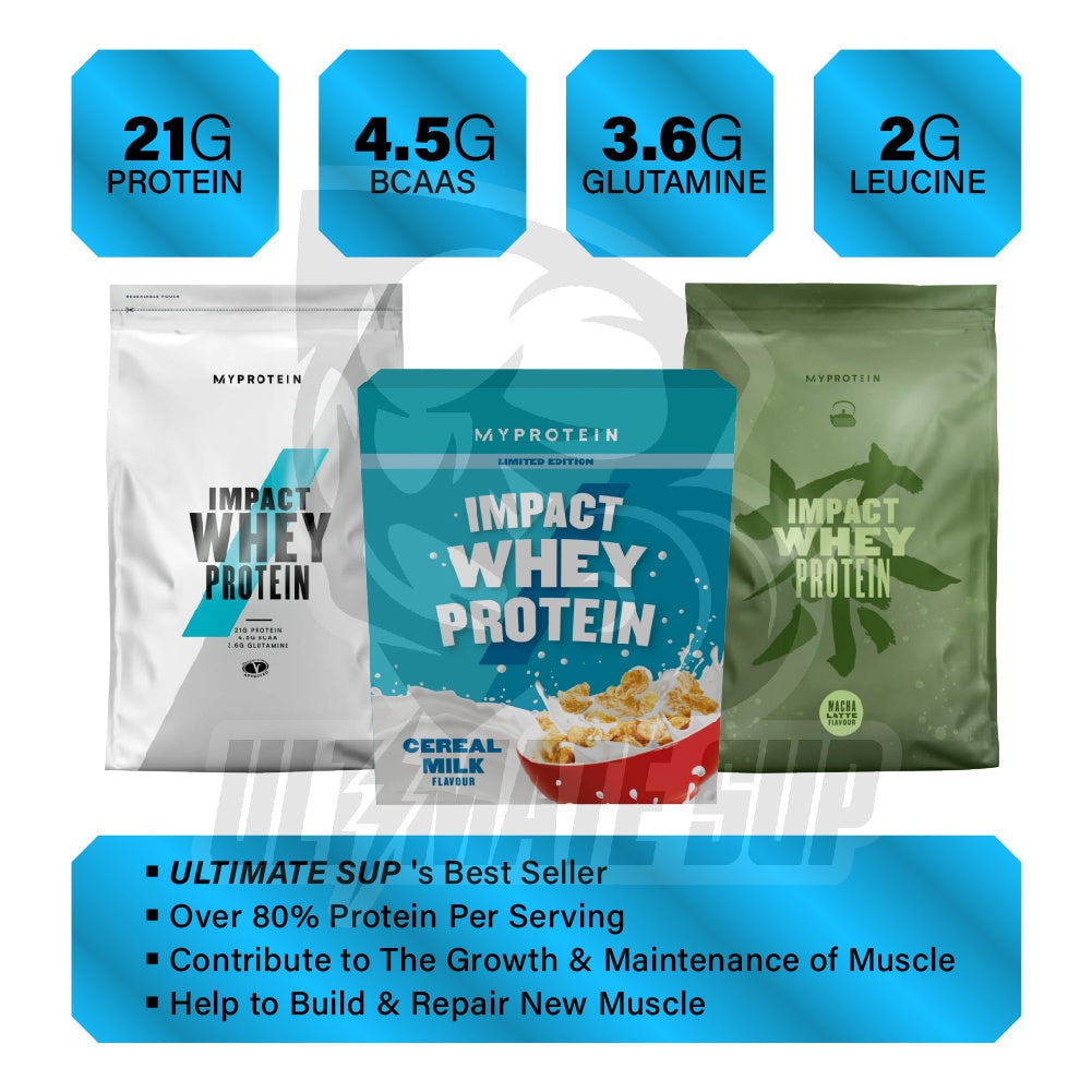 Myprotein, Impact Whey Protein Powder, 1-2.5 kg - Ultimate Sup Singapore