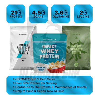 Myprotein, Impact Whey Protein Powder, 1-2.5 kg - Ultimate Sup Singapore