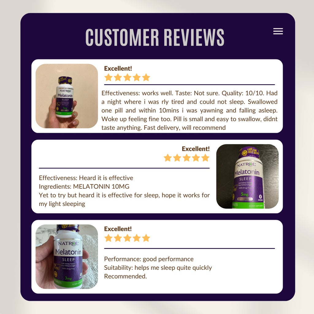 Natrol, Melatonin, 60-240Tablets - Ultimate Sup Singapore