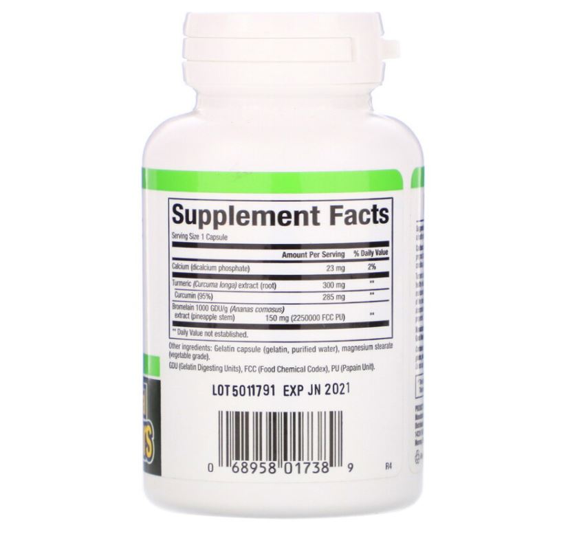 Natural Factors, Turmeric & Bromelain, 450 mg, 90 Capsules - Ultimate Sup Singapore