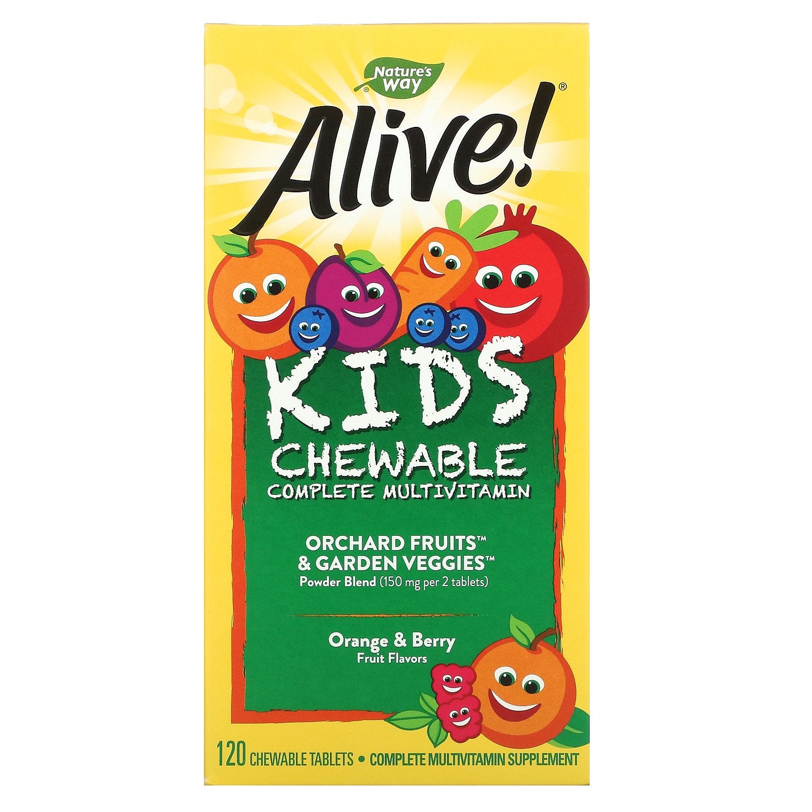 Nature's Way, Alive! Children's Chewable Multi-Vitamin, 120 Tablets - Ultimate Sup Singapore