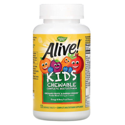 Nature's Way, Alive! Children's Chewable Multi-Vitamin, 120 Tablets - Ultimate Sup Singapore