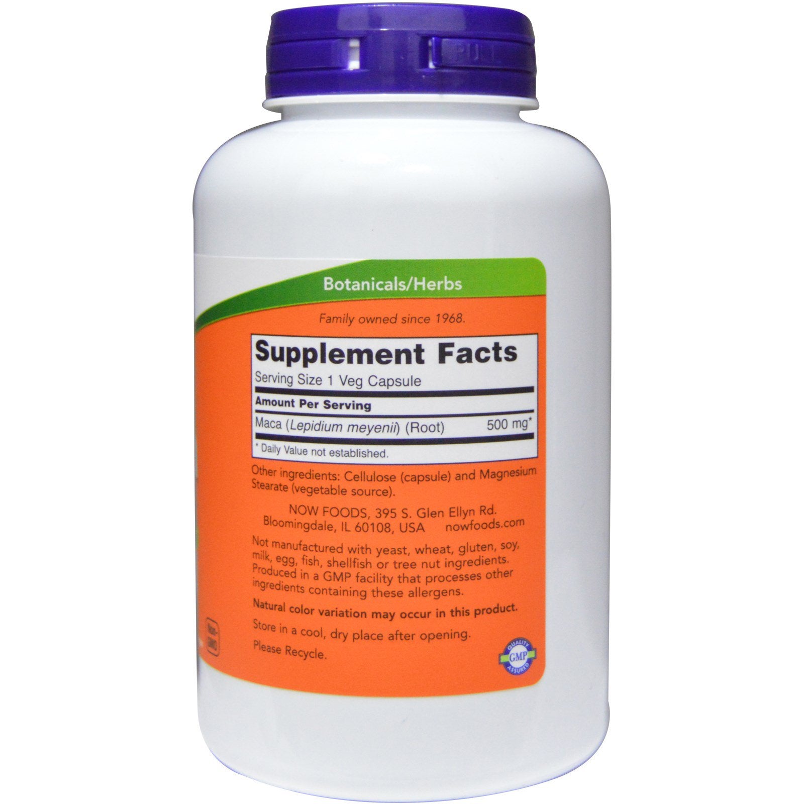 Now Foods, Maca, 500 mg, 250 Veg Capsules - Ultimate Sup Singapore