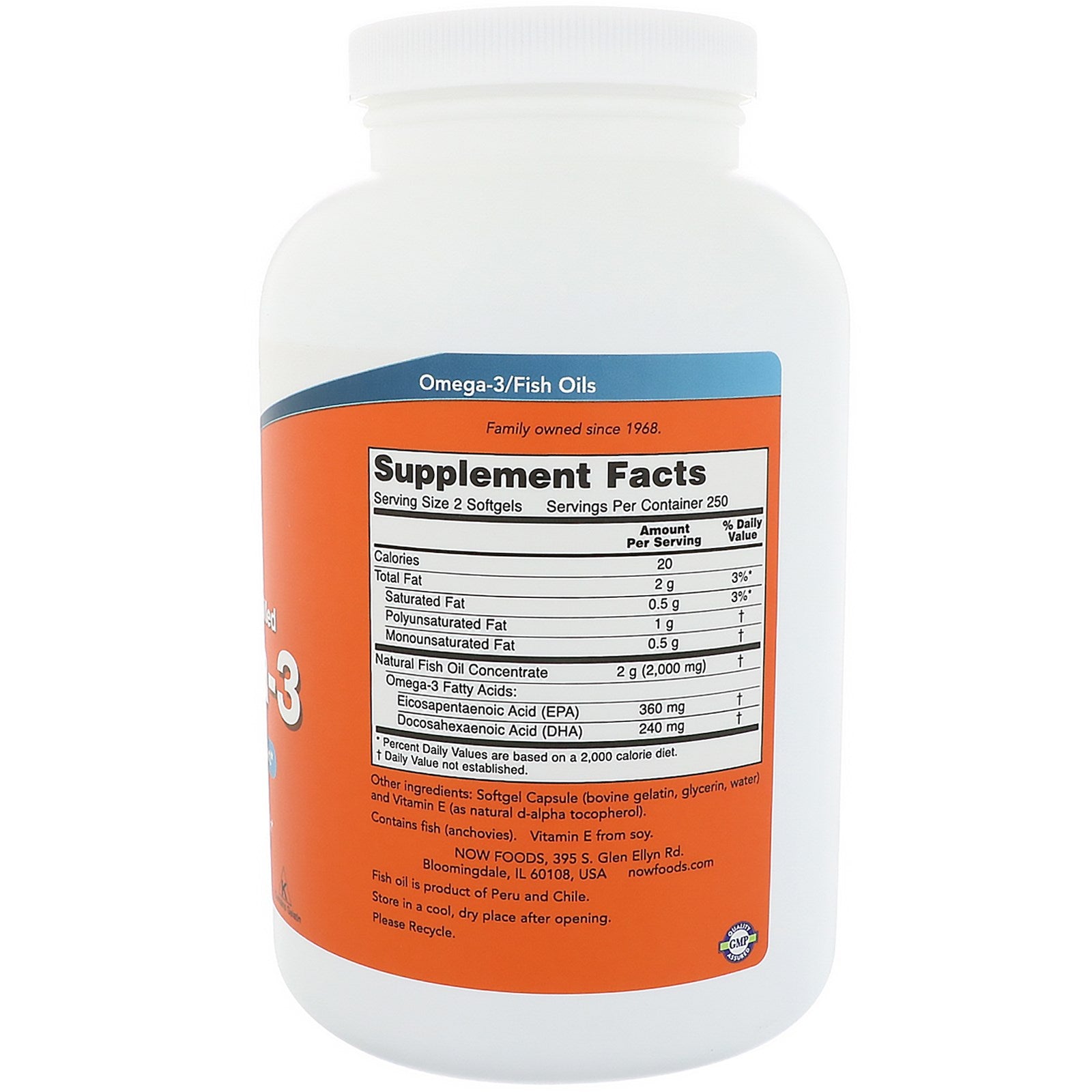 Now Foods, Omega-3, 200-500 Softgels - Ultimate Sup Singapore