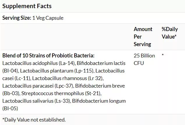 Now Foods, Probiotic-10, 25 Billion, 50 Veg Capsules - Ultimate Sup Singapore