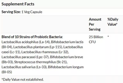 Now Foods, Probiotic-10, 25 Billion, 50 Veg Capsules - Ultimate Sup Singapore