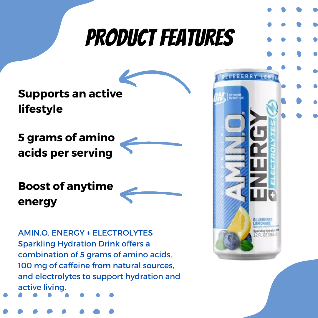 Optimum Nutrition, Amino Energy Drink, 1 Can - Ultimate Sup Singapore