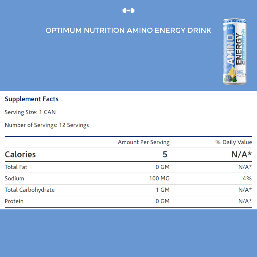 Optimum Nutrition, Amino Energy Drink, 1 Can - Ultimate Sup Singapore
