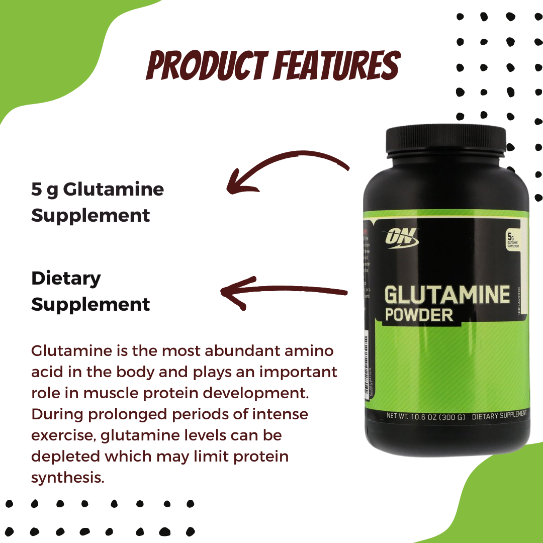 Optimum Nutrition, Glutamine Powder, 300g - Ultimate Sup Singapore