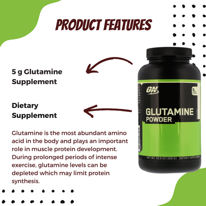 Optimum Nutrition, Glutamine Powder, 300g - Ultimate Sup Singapore