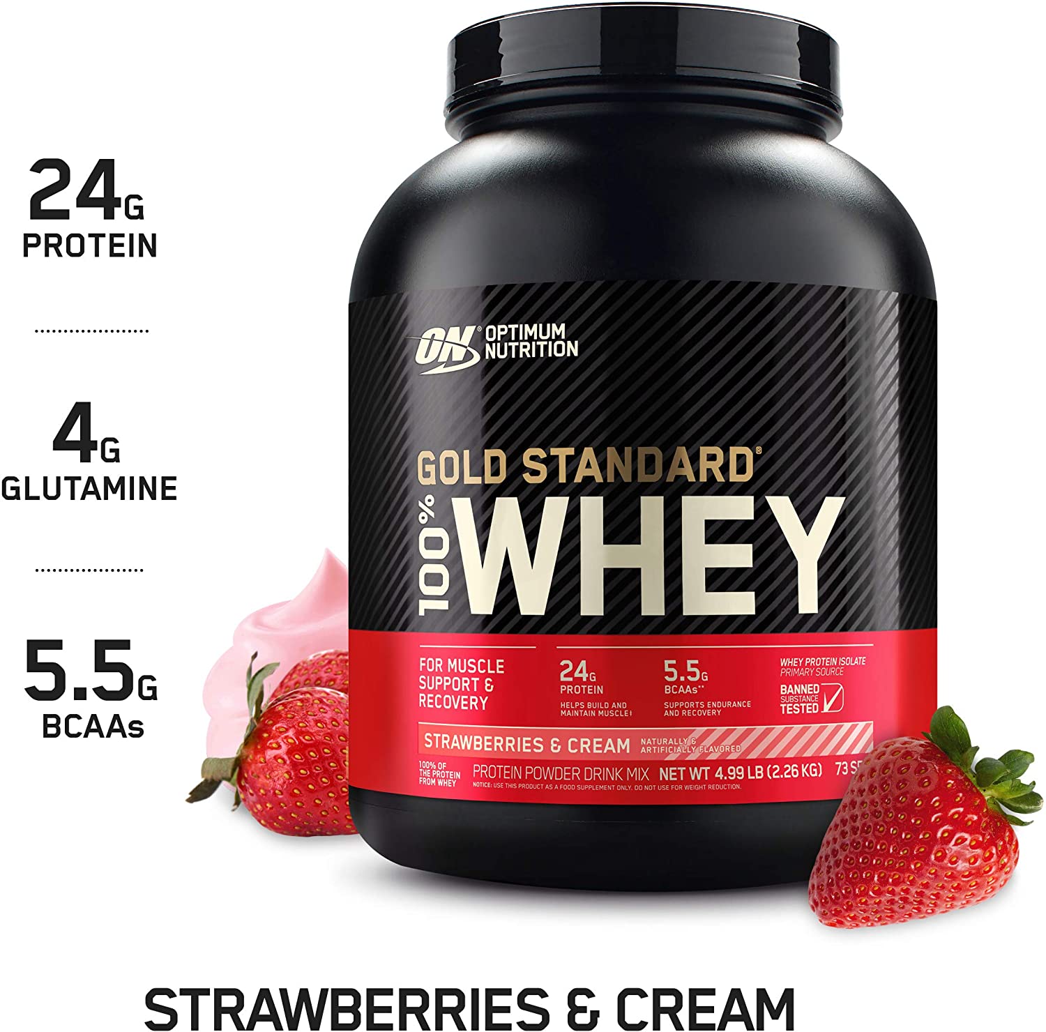 Optimum Nutrition, Gold Standard Whey Protein Powder, 1-10 lbs - Ultimate Sup Singapore