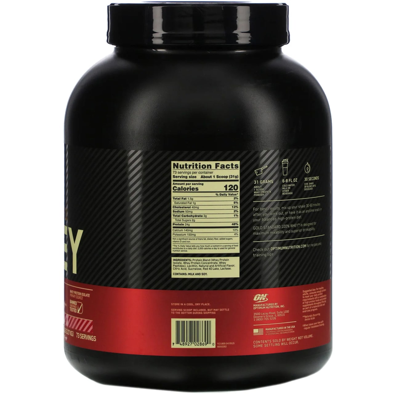 Optimum Nutrition, Gold Standard Whey Protein Powder, 1-10 lbs - Ultimate Sup Singapore