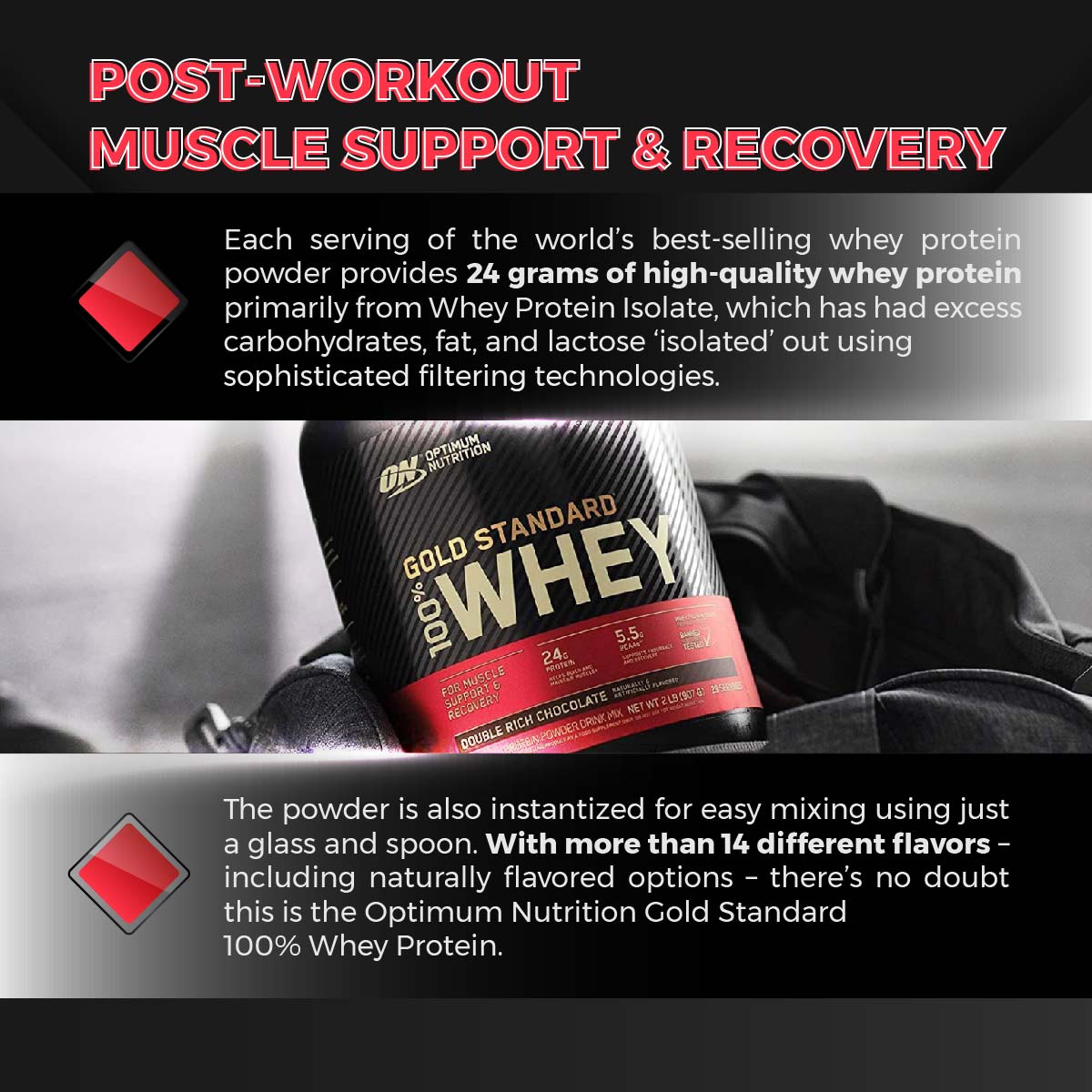 Optimum Nutrition, Gold Standard Whey Protein Powder, 1-10 lbs - Ultimate Sup Singapore