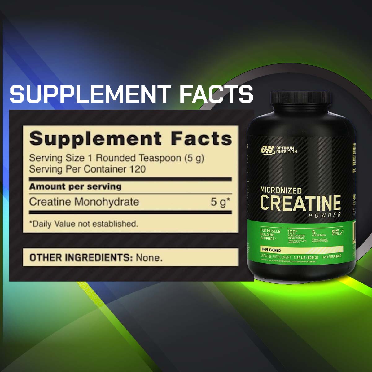 Optimum Nutrition, Micronized Creatine Powder, 60-240 sers - Ultimate Sup Singapore