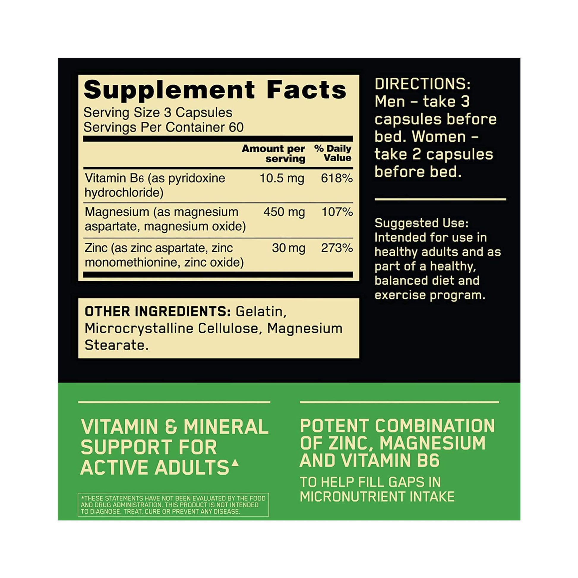 Optimum Nutrition, ZMA, 180 Capsules - Ultimate Sup Singapore