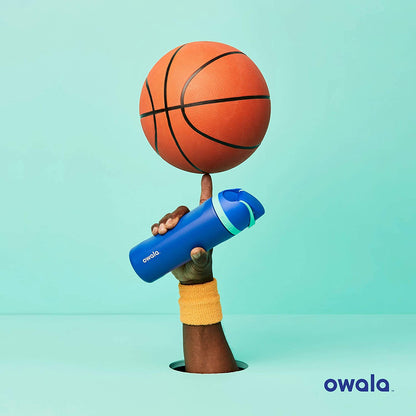 Owala, FreeSip Insulated Stainless Steel Blender Bottle w Locking Push Button Lid, 19oz - 24oz - 32oz - 40oz - Ultimate Sup Singapore