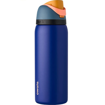 Owala, FreeSip Insulated Stainless Steel Blender Bottle w Locking Push Button Lid, 19oz - 24oz - 32oz - 40oz - Ultimate Sup Singapore