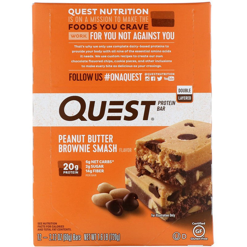 Quest Nutrition, Protein Bar, 12 Bars, 60g Each - Ultimate Sup Singapore