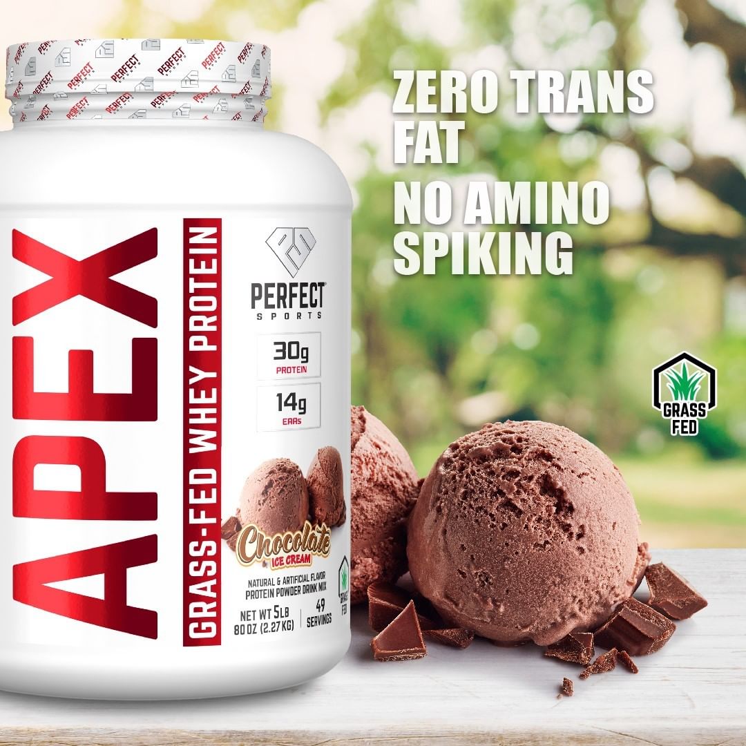 Perfect Sports Apex Grass-Fed 100% Pure Whey Protein Concentrate | No Artificial Colors, Dyes or Fillers | Peanut & Nut - Ultimate Sup Singapore