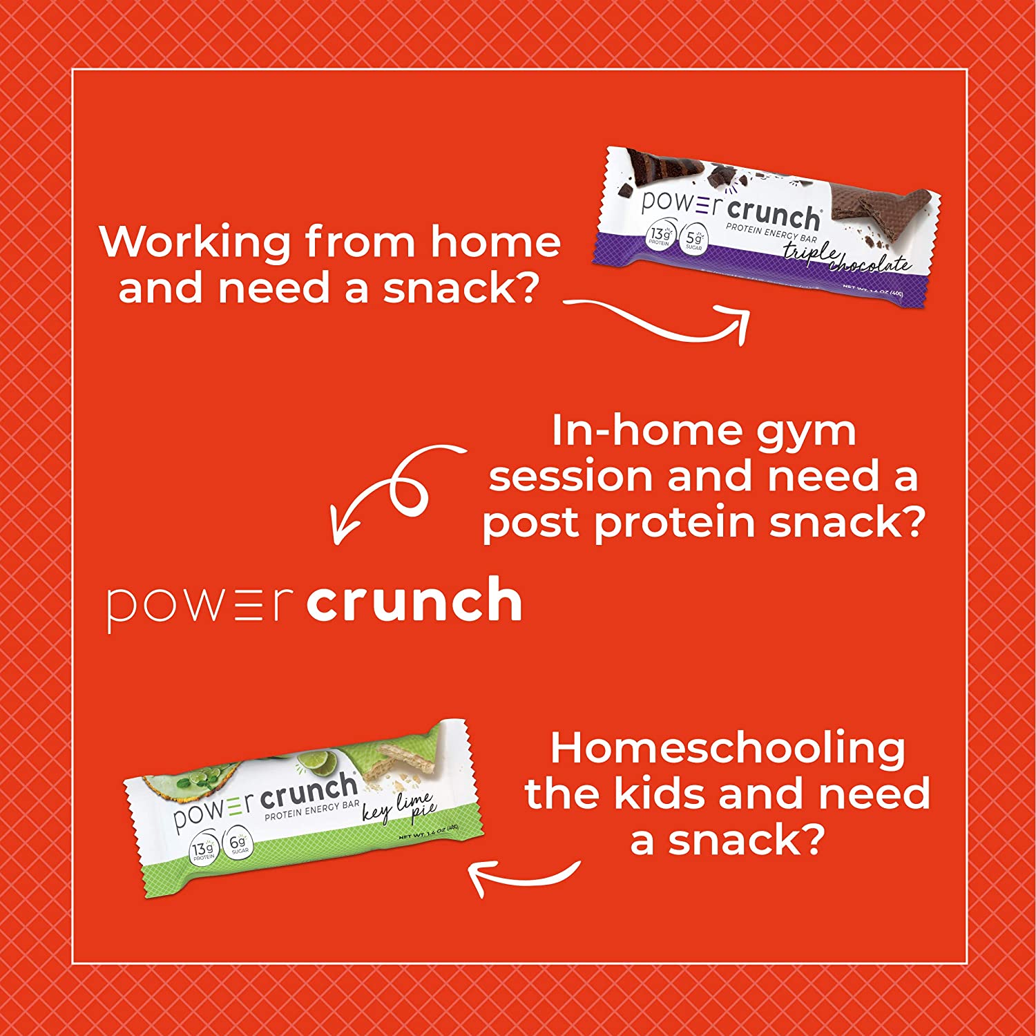 Power Crunch, Protein Bar Energy, Protein Worth Craving, High Protein, 3-12 Energy Bar, 40g Each, 13g Protein - Ultimate Sup Singapore