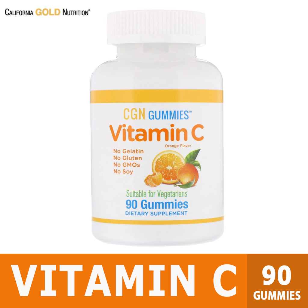 California Gold Nutrition, Vitamin C Gummies, Natural Orange Flavor, 90 Gummies, Ultimate Sup