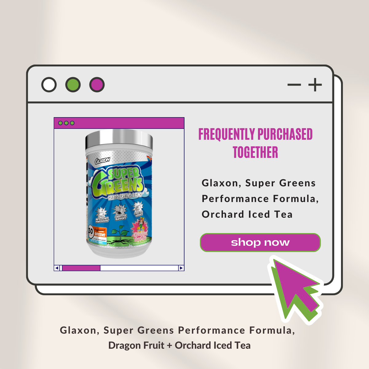 Glaxon Super Greens Performance Formula 30 Sers - Ultimate Sup Singapore