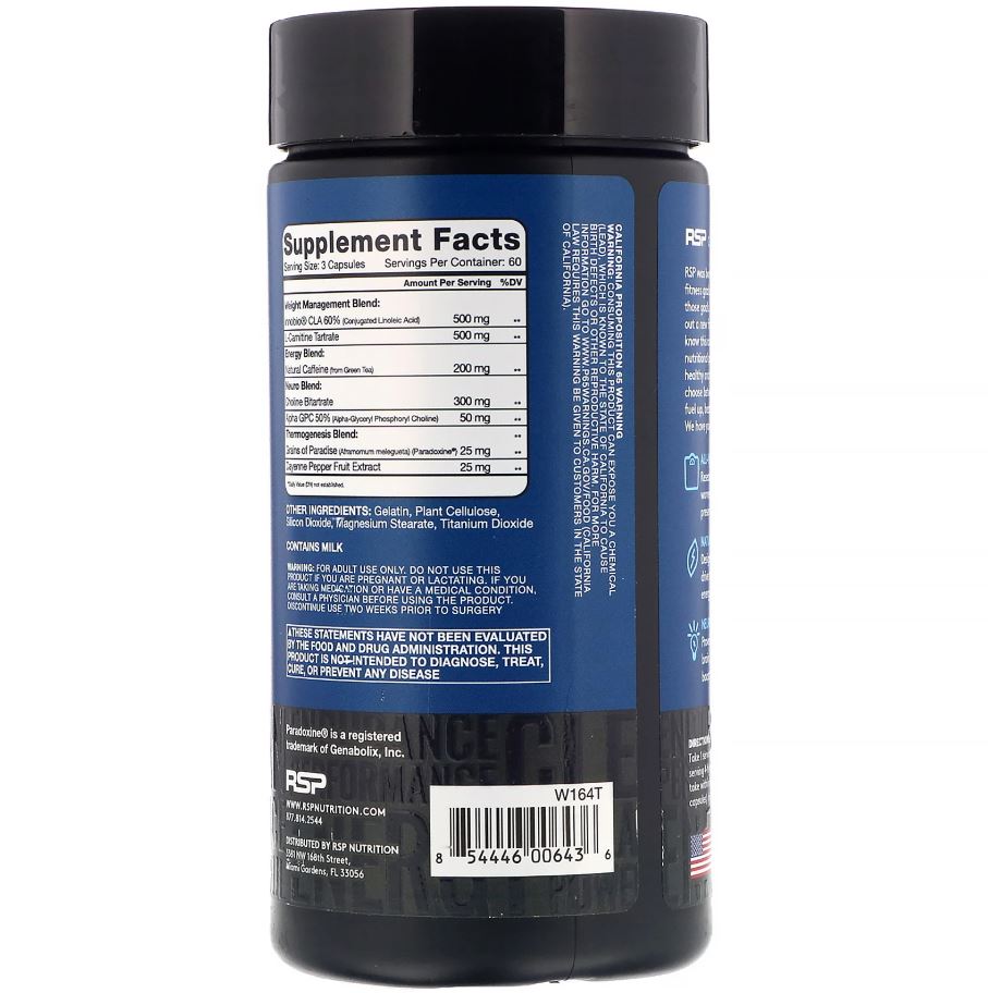 RSP Nutrition, Quadralean Thermo, 180 Capsules - Ultimate Sup Singapore