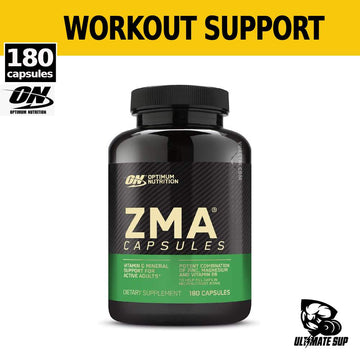 Optimum Nutrition ZMA With Vitamins & Minerals, Zinc, Magnesium For Post Workout Recovery, 180 Capsules - Ultimate Sup Singapore