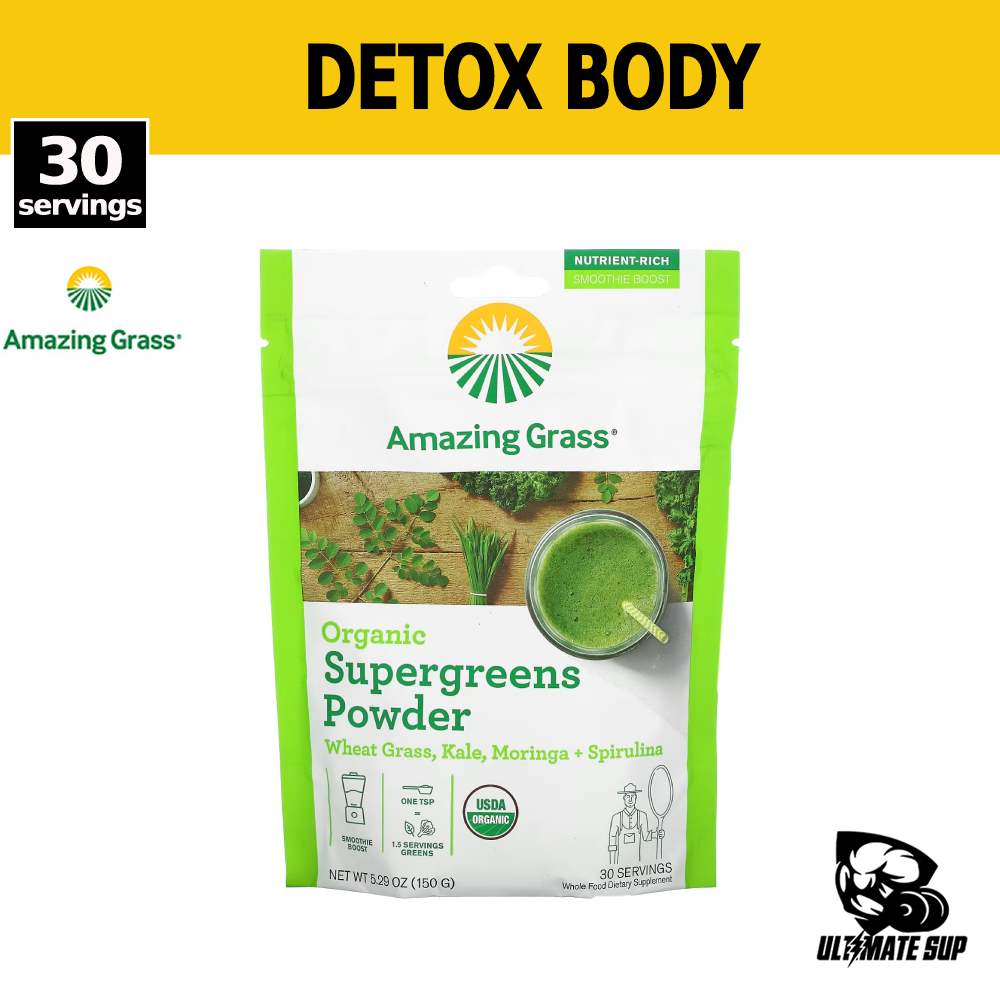 Amazing Grass, Organic Super Greens, 150g (30 servings) - Ultimate Sup Singapore