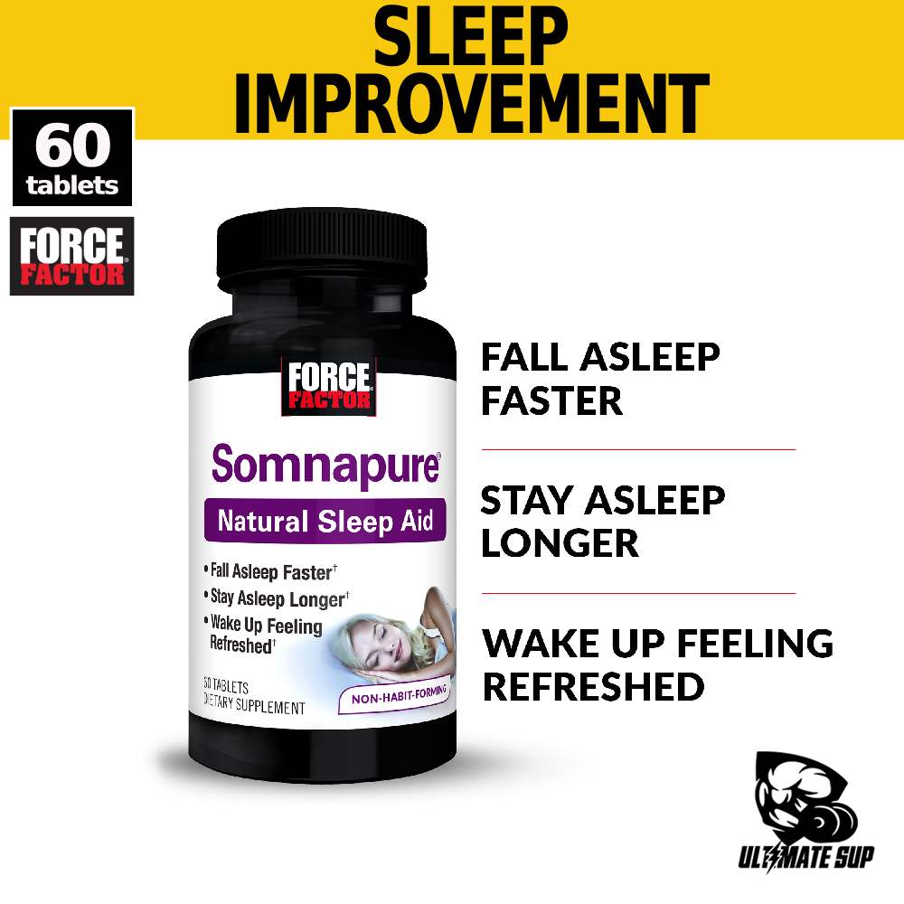 Force Factor, Somnapure, Sleep Aid with Melatonin help Sleep Well, Sleep Supplement, Sleeping Pills, 60 Tablets - Ultimate Sup Singapore