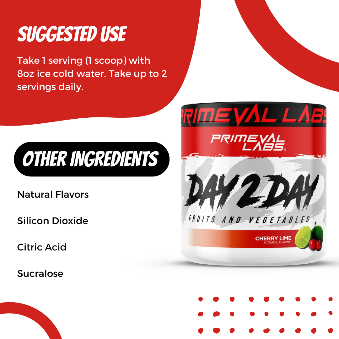 Primeval Labs, Day2Day, Multivitamin, Gluten Free, Energizer &  Recovery, Healthy Living, 30 Servings - Ultimate Sup Singapore