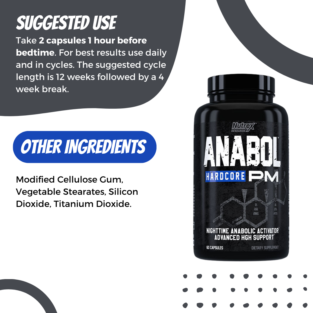 Nutrex Anabol Hardcore PM 60 Capsules - Ultimate Sup Singapore