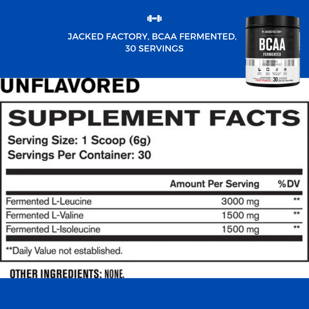 Jacked Factory, BCAA Fermented, 30 Servings - Ultimate Sup Singapore