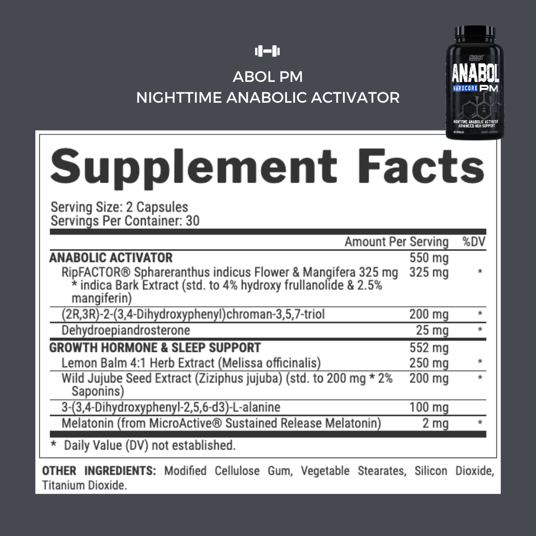 Nutrex Anabol Hardcore PM 60 Capsules