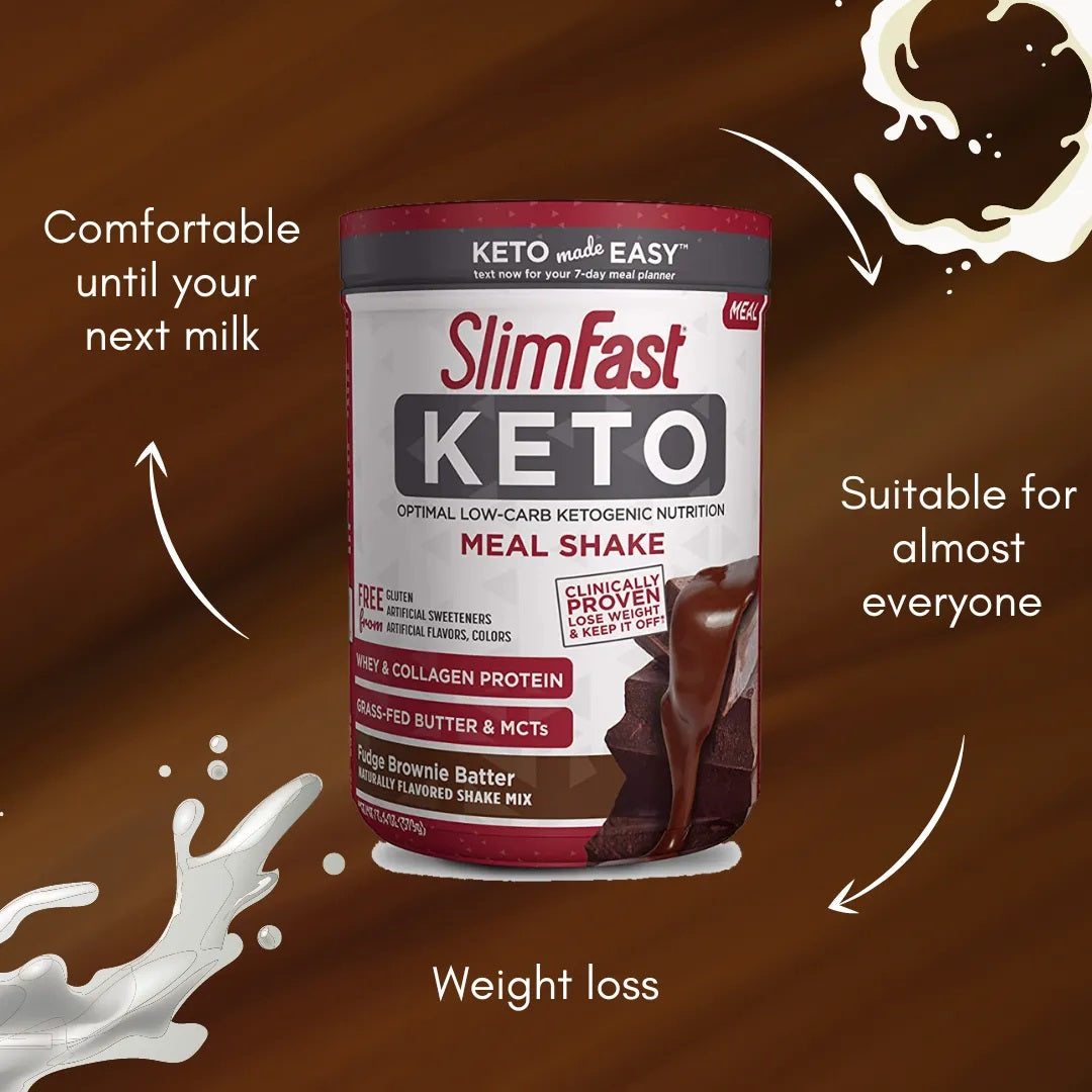 SlimFast Keto Meal Shake | Keto Shake Mixes | Meal Replacement Shake | Protein Powder | 380g - Ultimate Sup Singapore