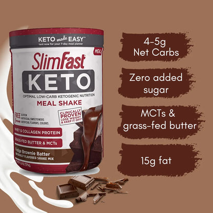 SlimFast Keto Meal Shake | Keto Shake Mixes | Meal Replacement Shake | Protein Powder | 380g - Ultimate Sup Singapore