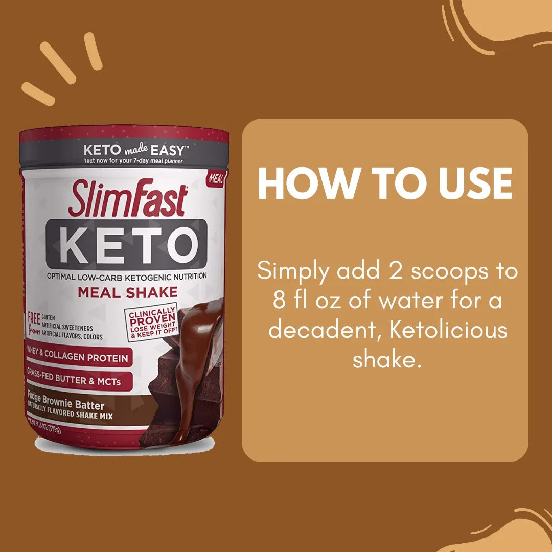 SlimFast Keto Meal Shake | Keto Shake Mixes | Meal Replacement Shake | Protein Powder | 380g - Ultimate Sup Singapore