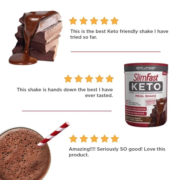 SlimFast Keto Meal Shake | Keto Shake Mixes | Meal Replacement Shake | Protein Powder | 380g - Ultimate Sup Singapore