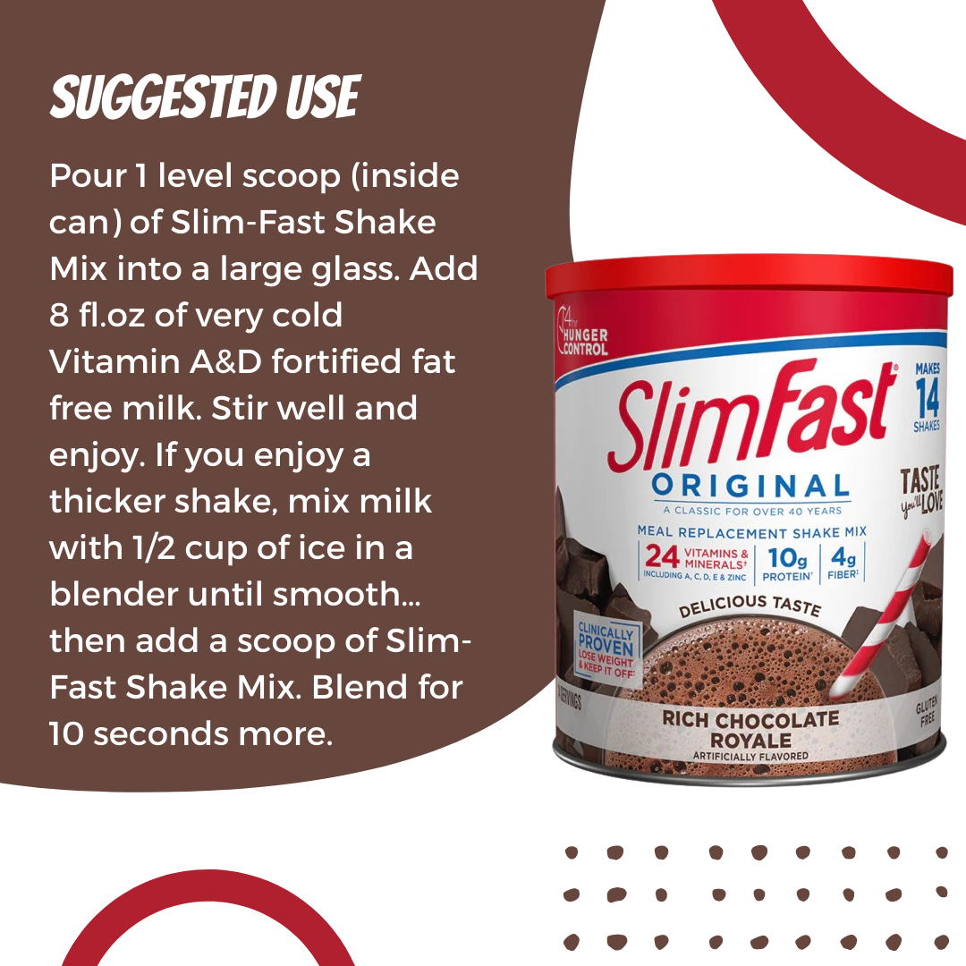 SlimFast Original & Diabetic Meal Replacement Shake, Lose Weight, Vitamin, Protein, Fiber & Mineral 364g - 884g - Ultimate Sup Singapore