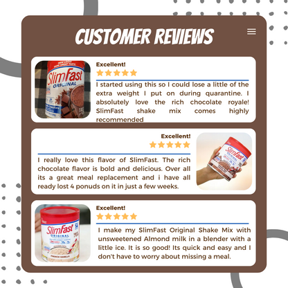SlimFast Original & Diabetic Meal Replacement Shake, Lose Weight, Vitamin, Protein, Fiber & Mineral 364g - 884g - Ultimate Sup Singapore