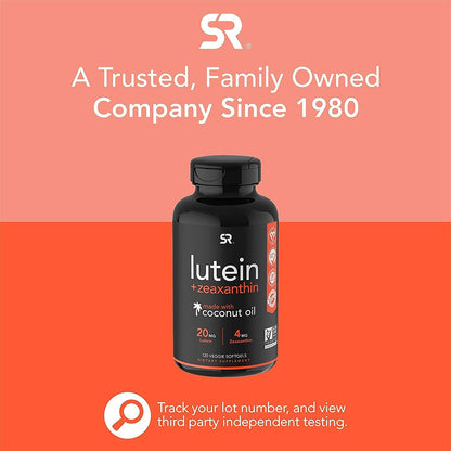 Sports Research, Lutein + Zeaxanthin with Coconut Oil, 120 Veggie Softgels - Ultimate Sup Singapore