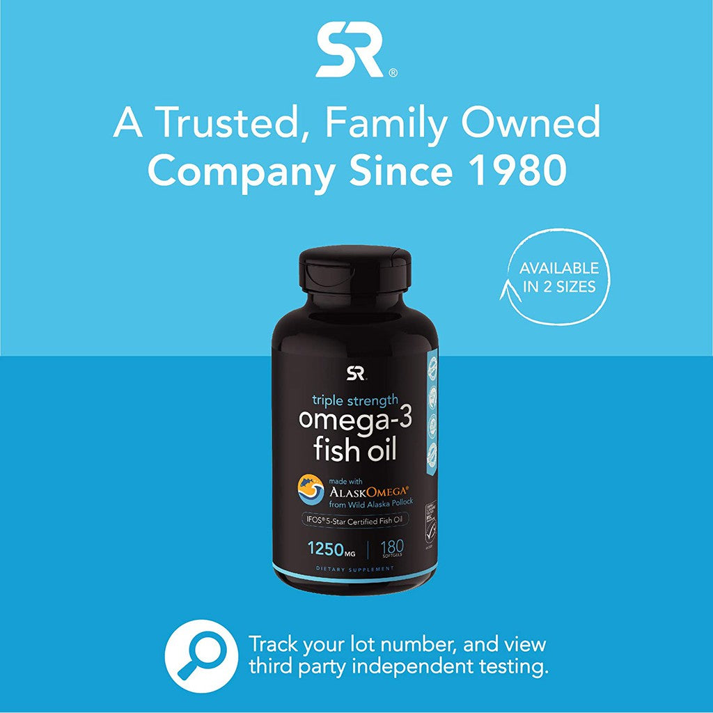 Sports Research, Omega-3 Fish Oil, 180 Softgels - Ultimate Sup Singapore