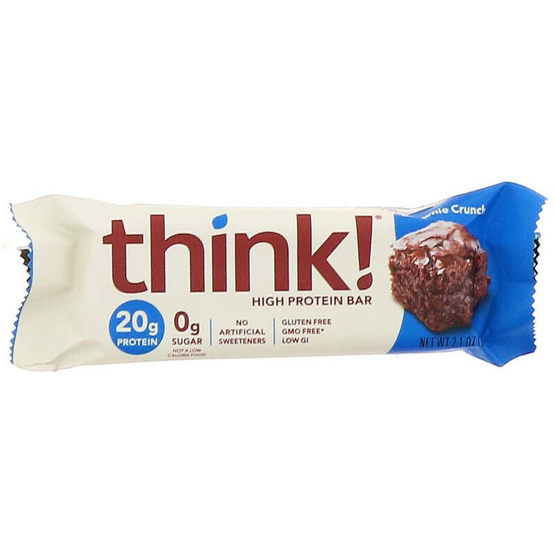 Think!, High Protein Bars, Brownie Crunch, 10 Bars, 2.1 oz Each - Ultimate Sup Singapore