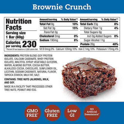 Think!, High Protein Bars, Brownie Crunch, 10 Bars, 2.1 oz Each - Ultimate Sup Singapore